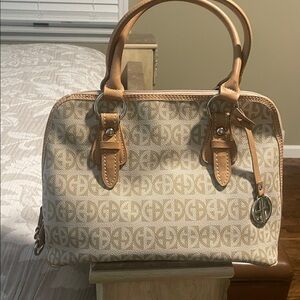 Chic Tan and Cream Satchel